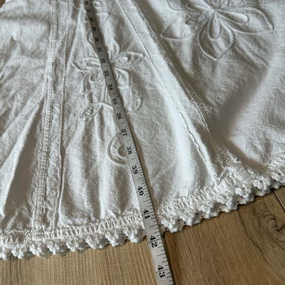 Gretty Zueger Angelica Gauze Embroidered Dress White Ivory S - Picture 11 of 11
